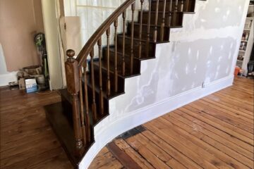 New staircase and wall in older home